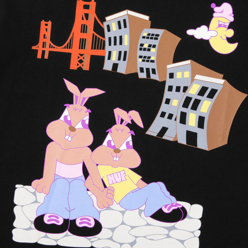 HUF(ハフ)/ BAE VIEW SS TEE -BLACK-