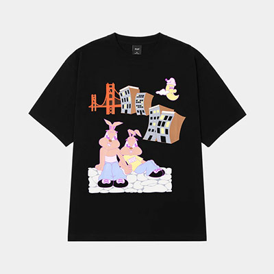 HUF(ハフ)/ BAE VIEW SS TEE -BLACK-