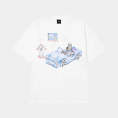HUF(ハフ)/ ROAD DAWG SS TEE -WHITE-
