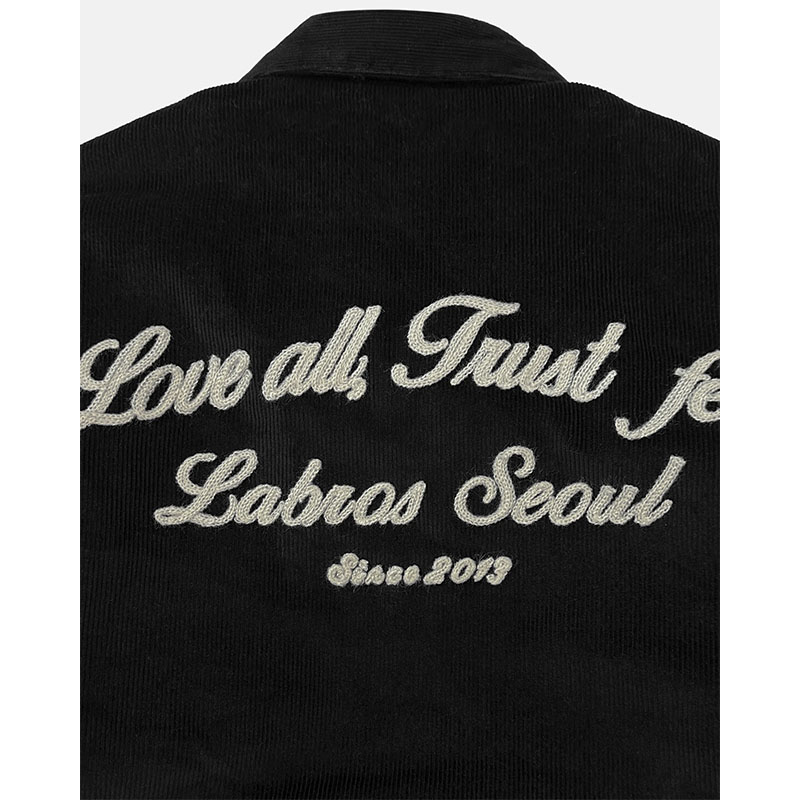 LABROS(ラブロス)/ SCRIPT CORDUROY JACKET -BLACK-