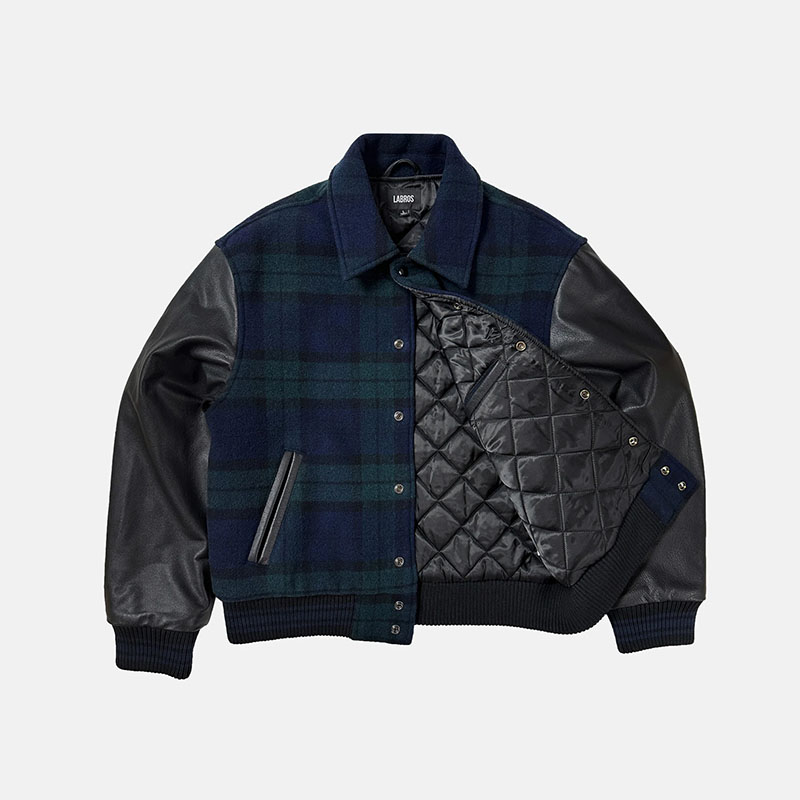 LABROS(ラブロス)/ PLAID STADIUM JACKET -GREEN-