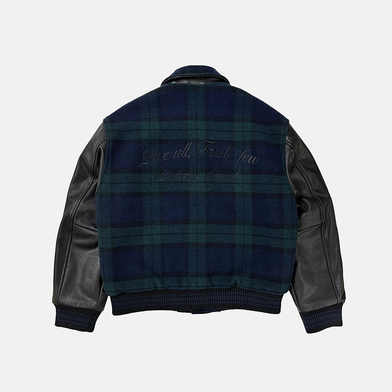 LABROS(ラブロス)/ PLAID STADIUM JACKET -GREEN-