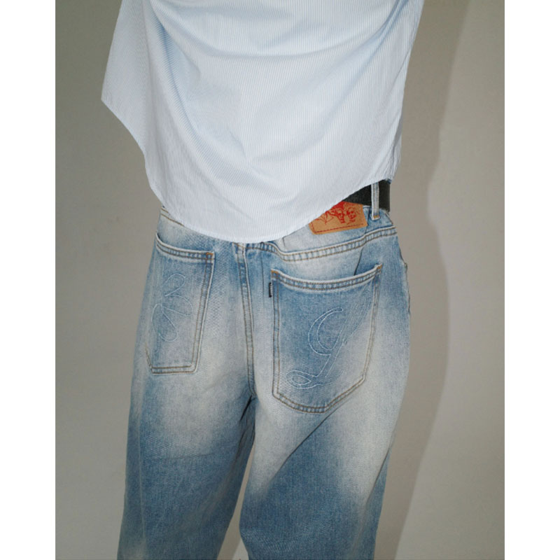 LABROS(ラブロス)/ BIG STITCH WASHED JEANS -LIGHT INDIGO-