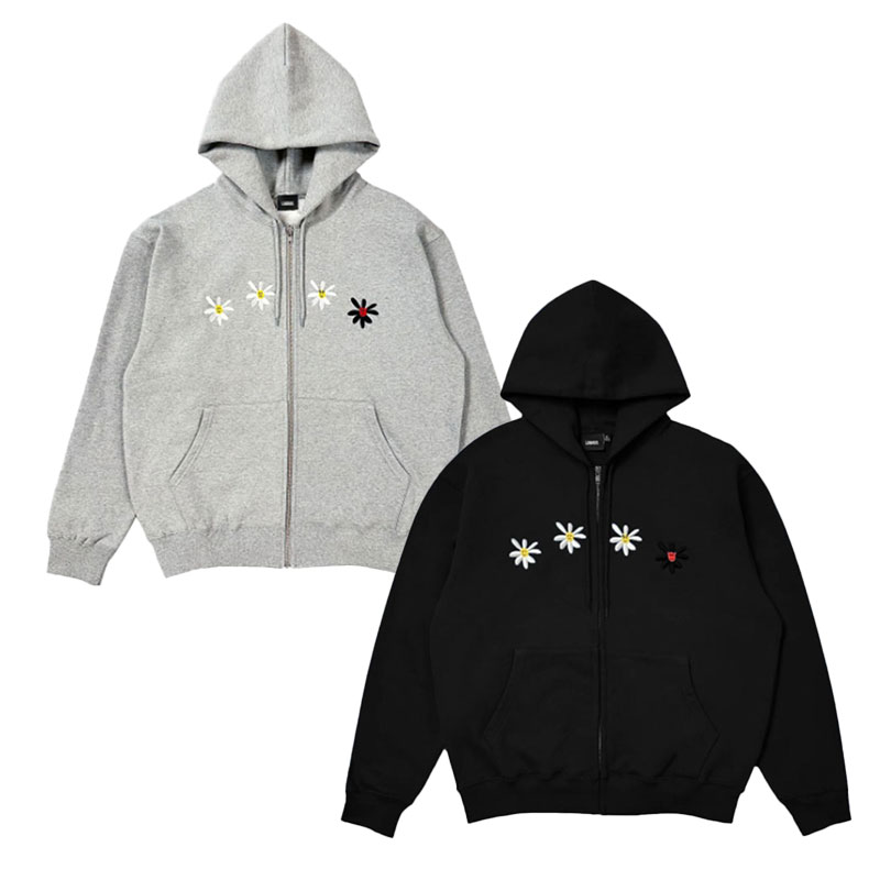 LABROS(ラブロス)/ 4 DAISIES TERRY ZIP UP HOODIE -2COLOR-