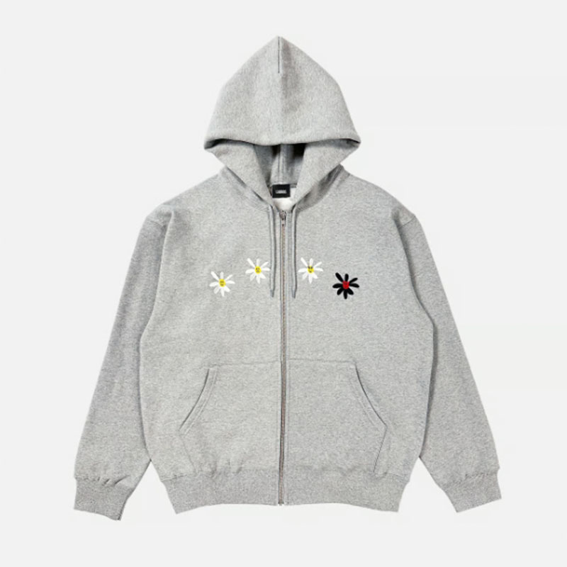 LABROS(ラブロス)/ 4 DAISIES TERRY ZIP UP HOODIE -2COLOR-(GREY)