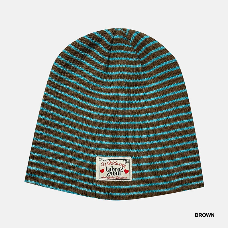 LABROS(ラブロス)/ STRIPE SHORT BEANIE -2COLOR-