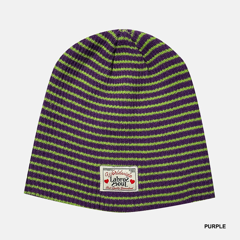 LABROS(ラブロス)/ STRIPE SHORT BEANIE -2COLOR-