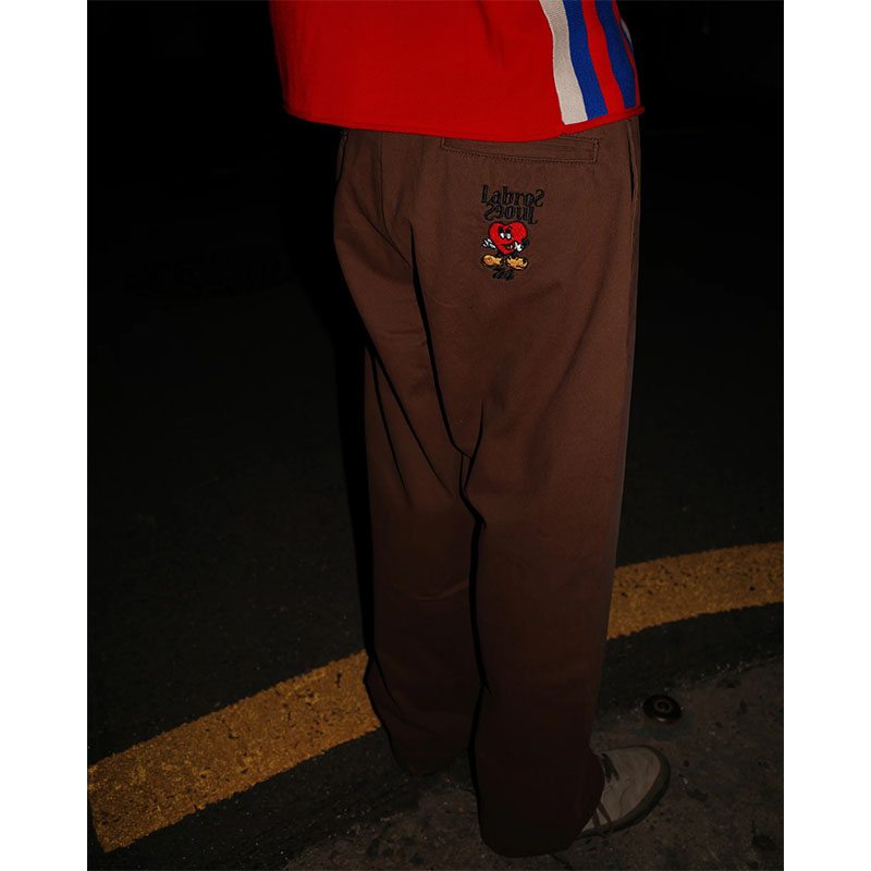 LABROS(ラブロス)/ HEARTIE CHINO PANTS -BROWN-