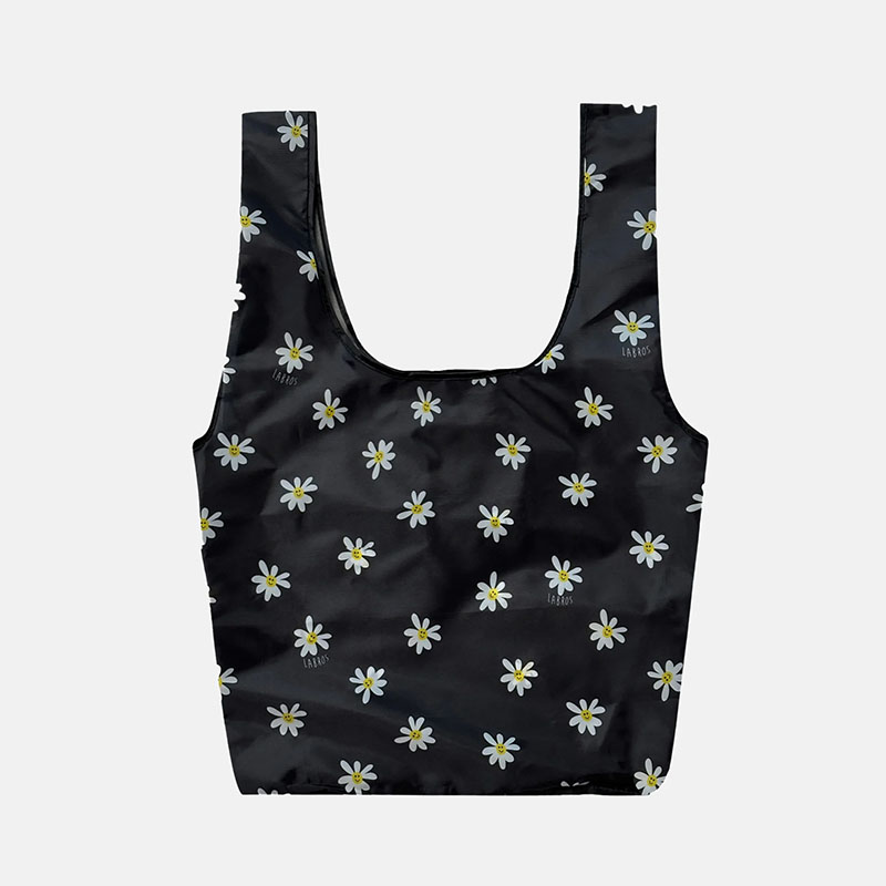 LABROS(ラブロス)/ DAISY ALLOVER GROCERY BAG -BLACK-