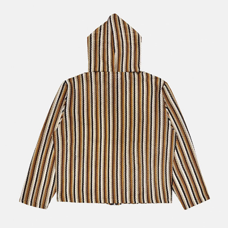 LABROS(ラブロス)/ MESH HOODED ZIP UP -BROWN-