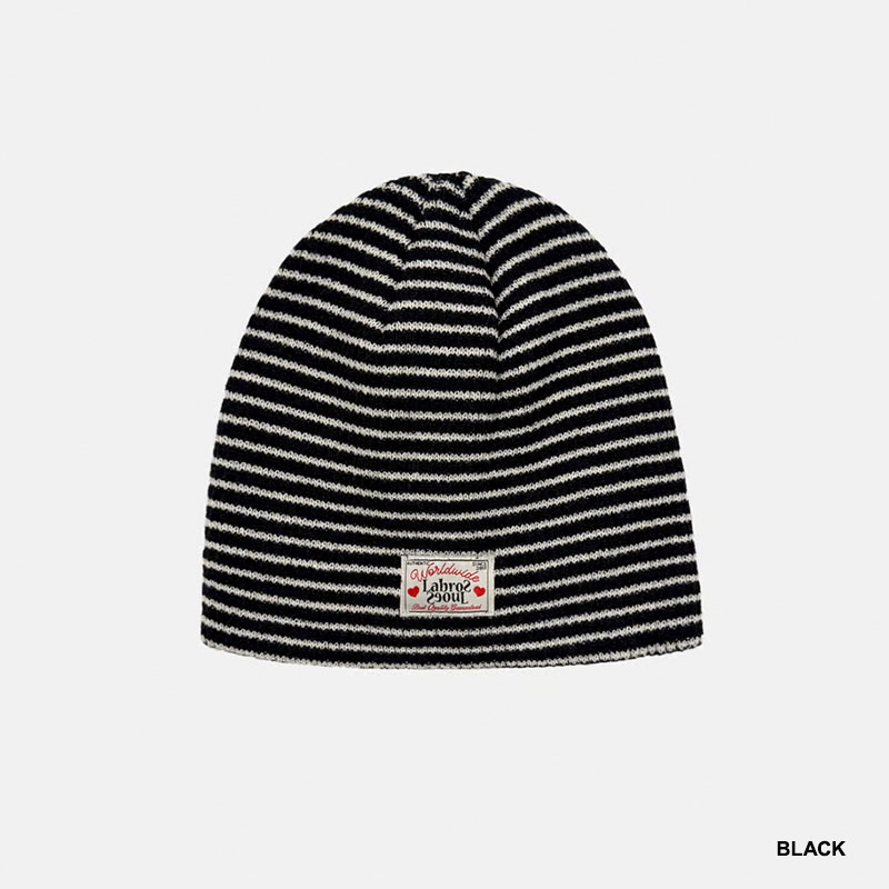 LABROS(ラブロス)/ STRIPE SHORT BEANIE -2.COLOR-