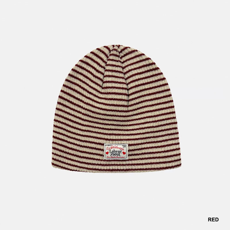 LABROS(ラブロス)/ STRIPE SHORT BEANIE -2.COLOR-