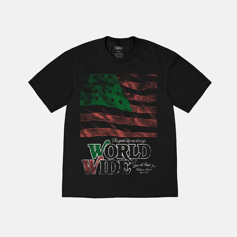 LABROS(ラブロス)/ FLAG TEE -2COLOR-(BLACK)