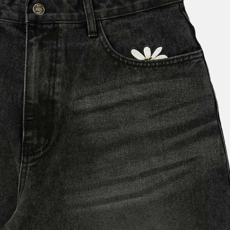 LABROS(ラブロス)/ SMART DAISY CAT BRUSH BAGGY JEANS -BLACK-