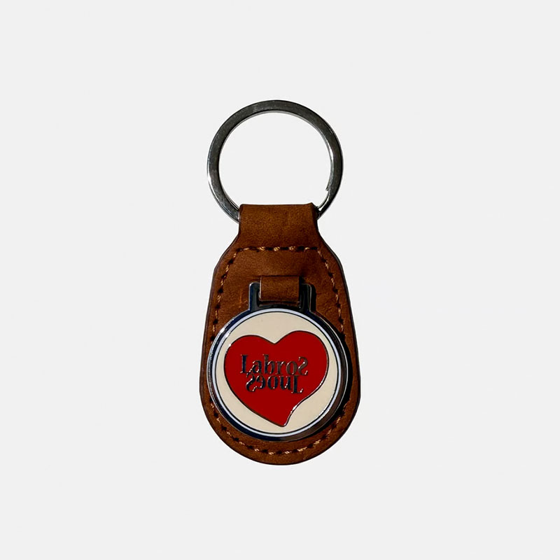 LABROS(ラブロス)/ HEART LEATHER KEYCHAIN -BROWN-