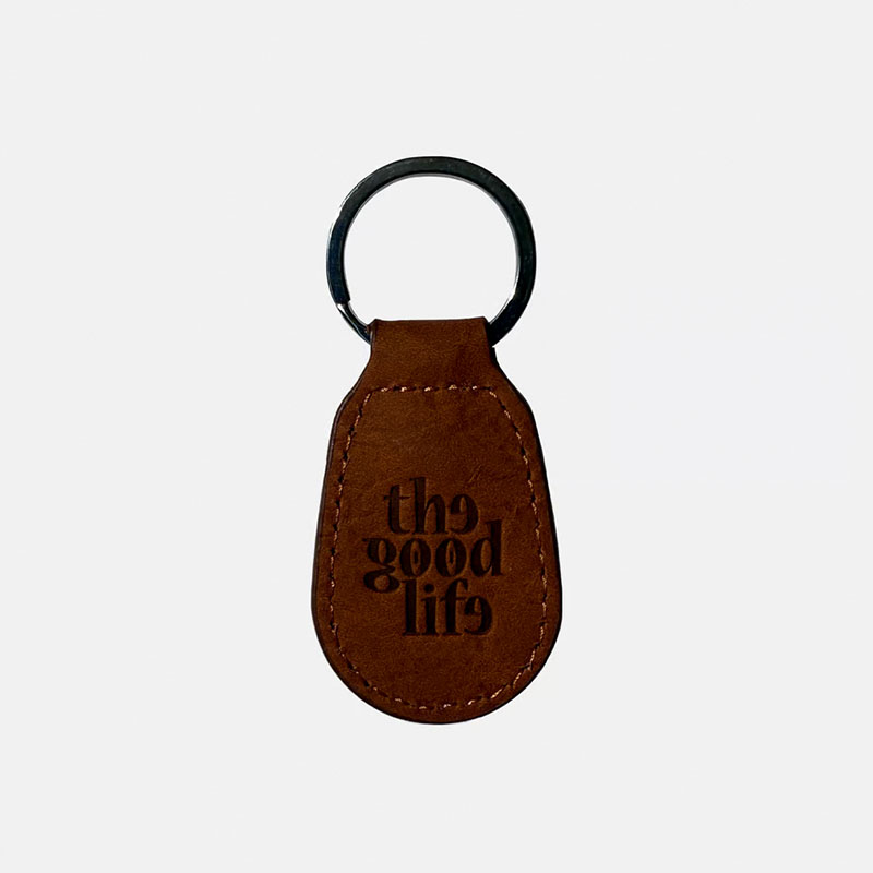 LABROS(ラブロス)/ HEART LEATHER KEYCHAIN -BROWN-