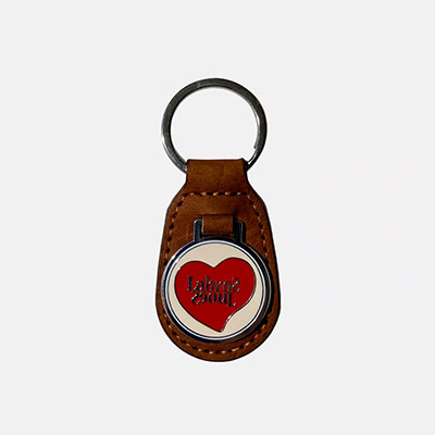 LABROS(ラブロス)/ HEART LEATHER KEYCHAIN -BROWN-