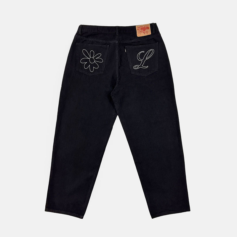 LABROS(ラブロス)/ BIG STITCH BAGGY JEANS -BLACK-