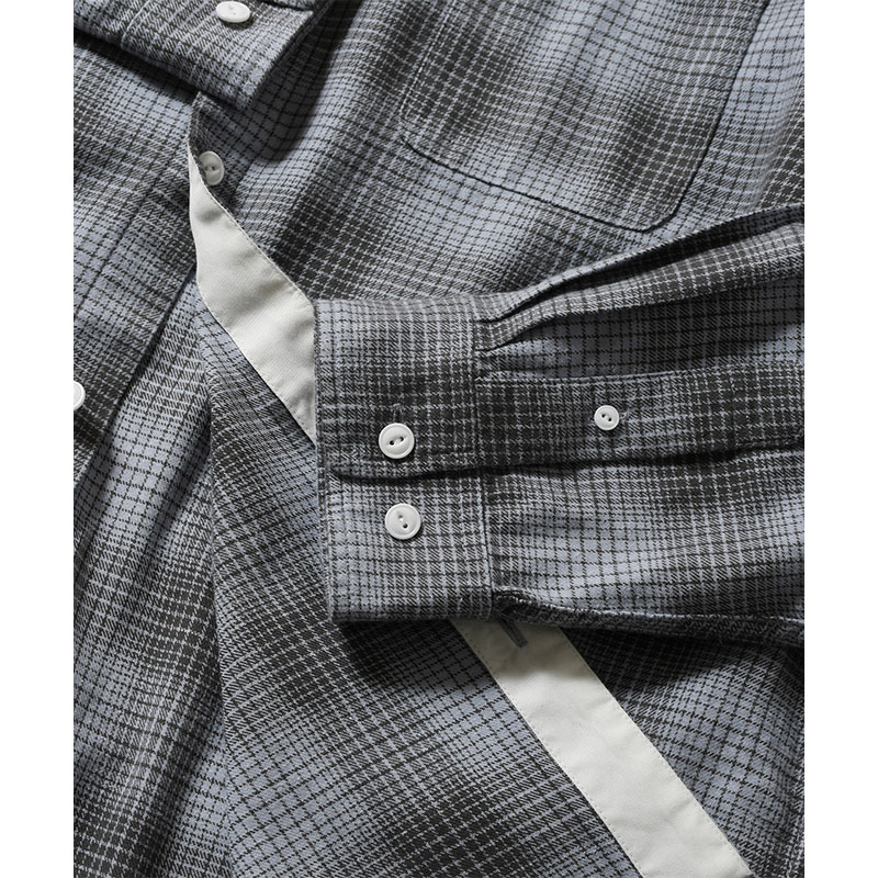 LFYT(エルエフワイティー)/ NEP TWILL CHECK BAND COLLAR SHIRT -2.COLOR-