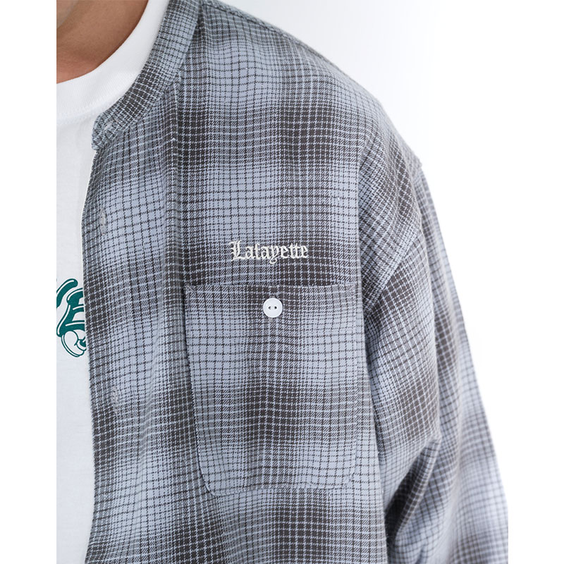 LFYT(エルエフワイティー)/ NEP TWILL CHECK BAND COLLAR SHIRT -2.COLOR-