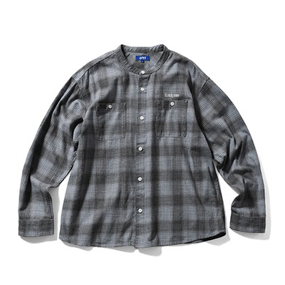 LFYT(エルエフワイティー)/ NEP TWILL CHECK BAND COLLAR SHIRT -2.COLOR-