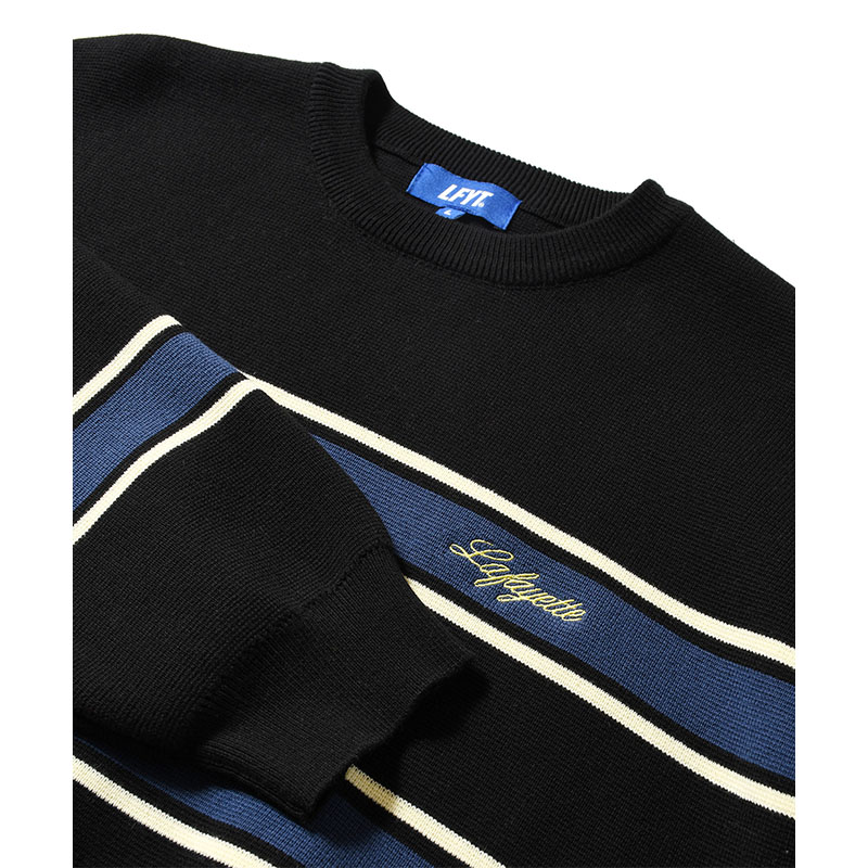 LFYT(エルエフワイティー)/ HERITAGE COTTON KNIT SWEATER -BLACK-