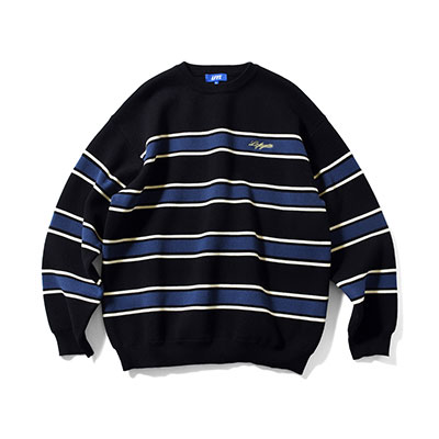 LFYT(エルエフワイティー)/ HERITAGE COTTON KNIT SWEATER -BLACK-