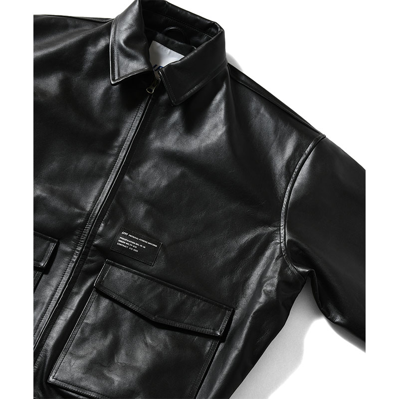 LFYT(エルエフワイティー)/ LEATHER EMBOSS JACKET -BLACK-