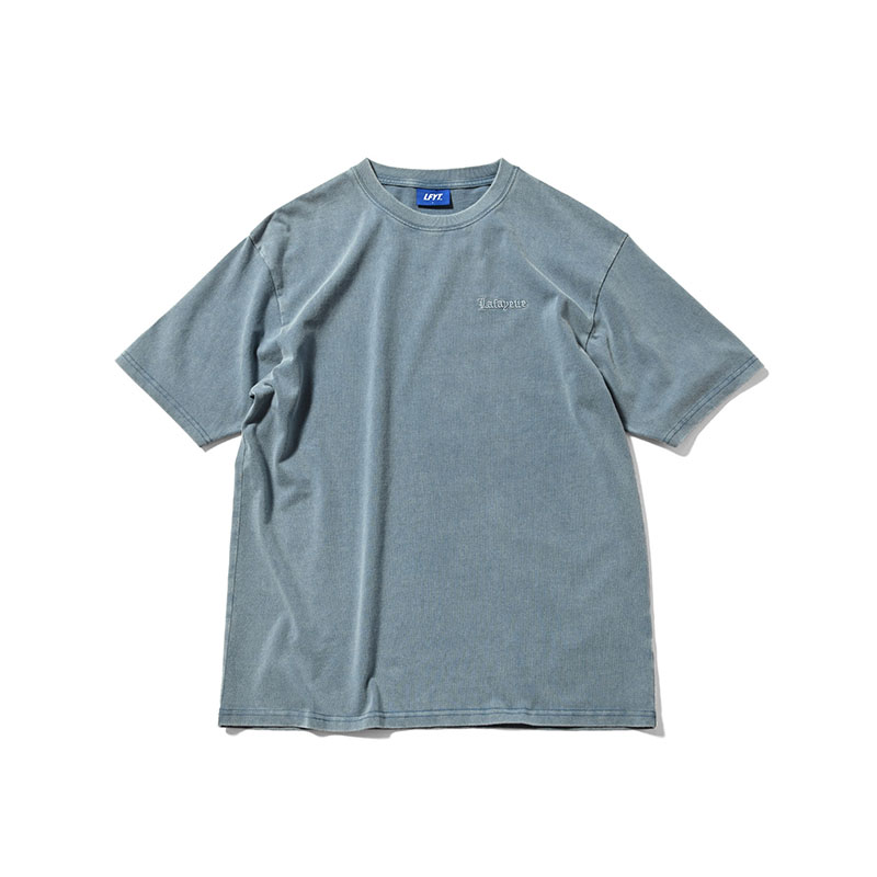 LFYT(エルエフワイティー)/ OLD ENGLISH LOGO PIGMENT DYED TEE -4.COLOR-(BLUE)