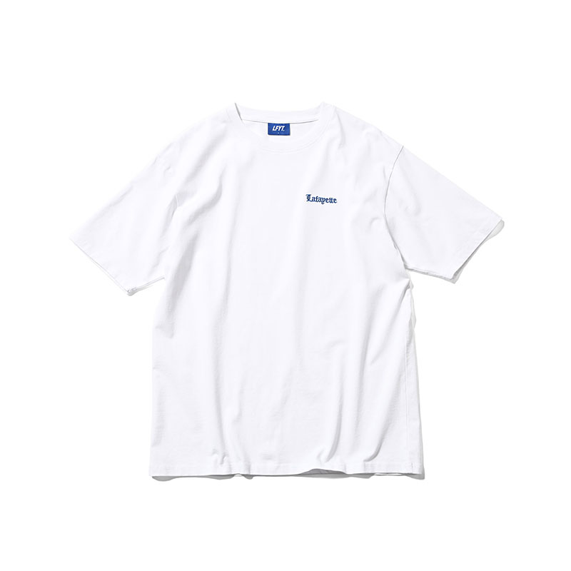 LFYT(エルエフワイティー)/ OLD ENGLISH LOGO PIGMENT DYED TEE -4.COLOR-(WHITE)