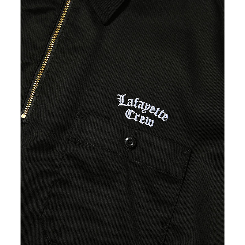 LFYT(エルエフワイティー)/ DICKIES × LFYT HALF ZIP WORK SHIRT -BLACK-