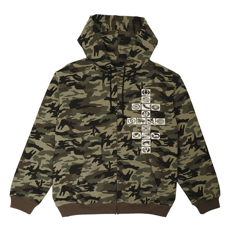PASS PORT(パスポート)/ Kollaasi Zip Hoodie -CAMO-
