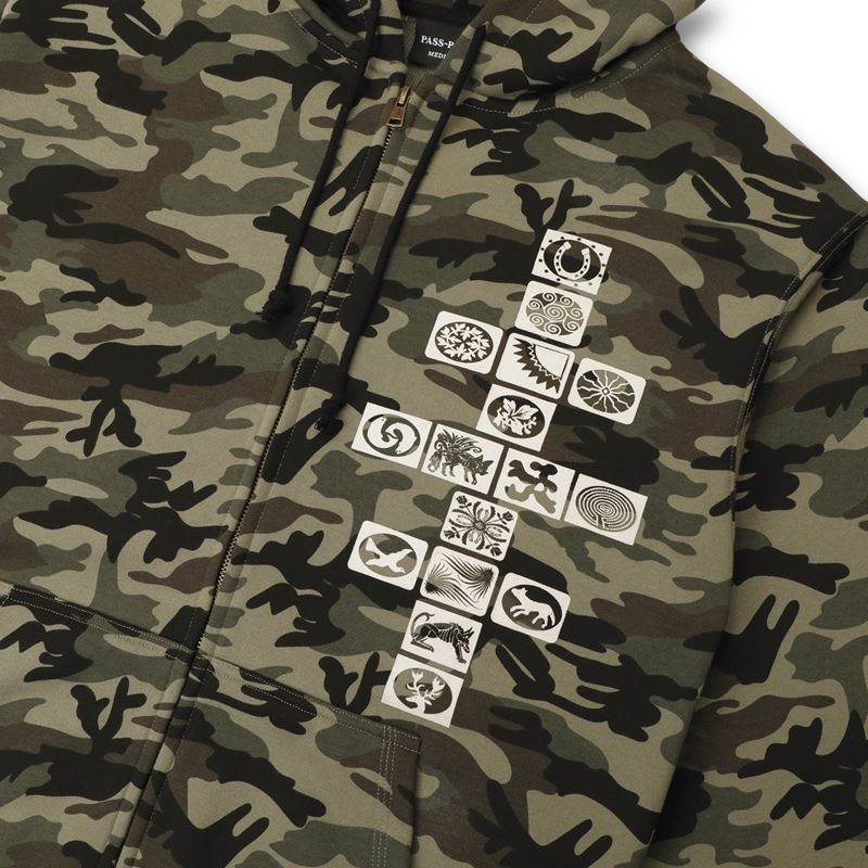 PASS PORT(パスポート)/ Kollaasi Zip Hoodie -CAMO-