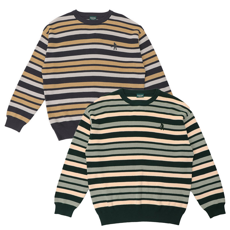 PASS PORT(パスポート)/ Striped Organic Knit Sweater -2.COLOR-