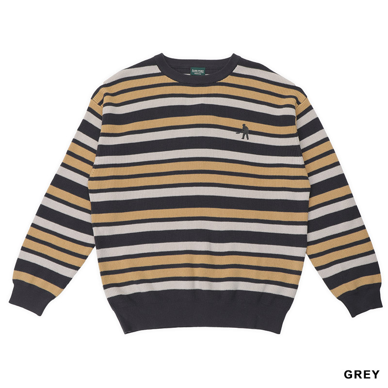 PASS PORT(パスポート)/ Striped Organic Knit Sweater -2.COLOR-