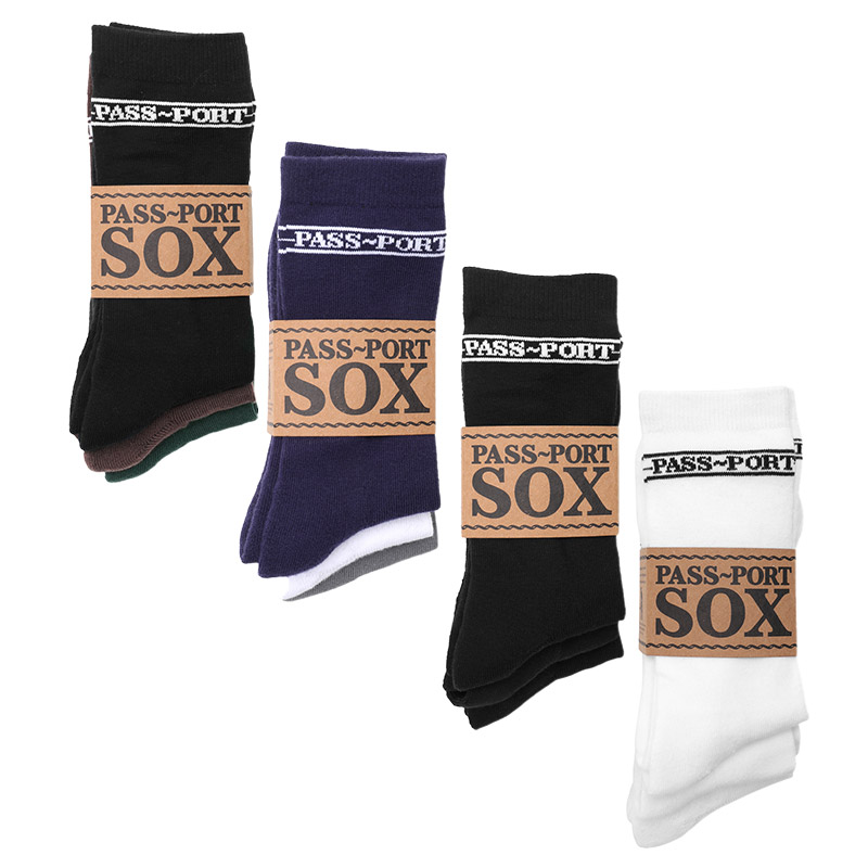 PASS PORT(パスポート)/ Hi Sox 3 Pack -4.COLOR-