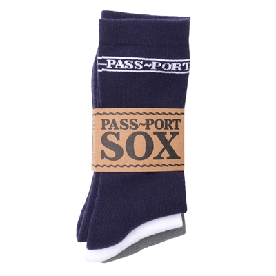 PASS PORT(パスポート)/ Hi Sox 3 Pack -4.COLOR-