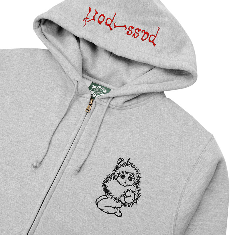 PASS PORT(パスポート)/ WEBBED BED ZIP HOODIE -2COLOR-