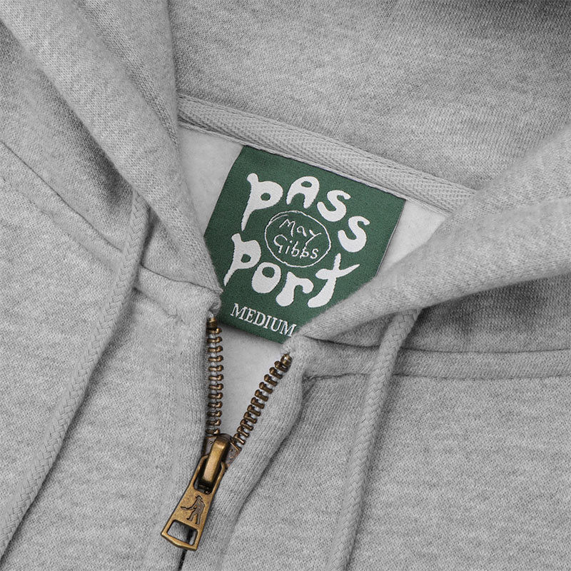 PASS PORT(パスポート)/ WEBBED BED ZIP HOODIE -2COLOR-