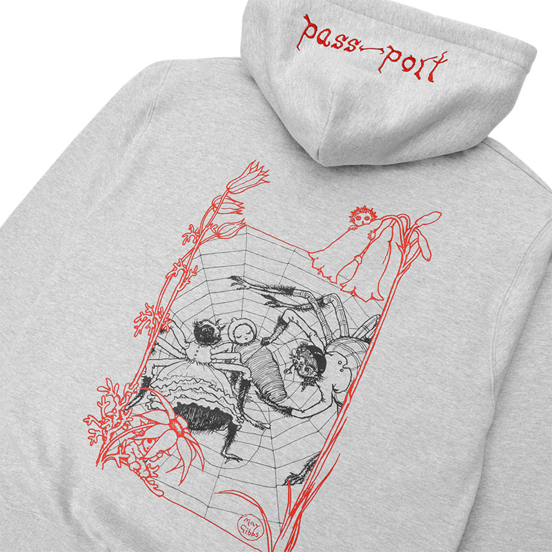 PASS PORT(パスポート)/ WEBBED BED ZIP HOODIE -2COLOR-