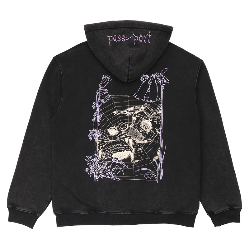 PASS PORT(パスポート)/ WEBBED BED ZIP HOODIE -2COLOR-