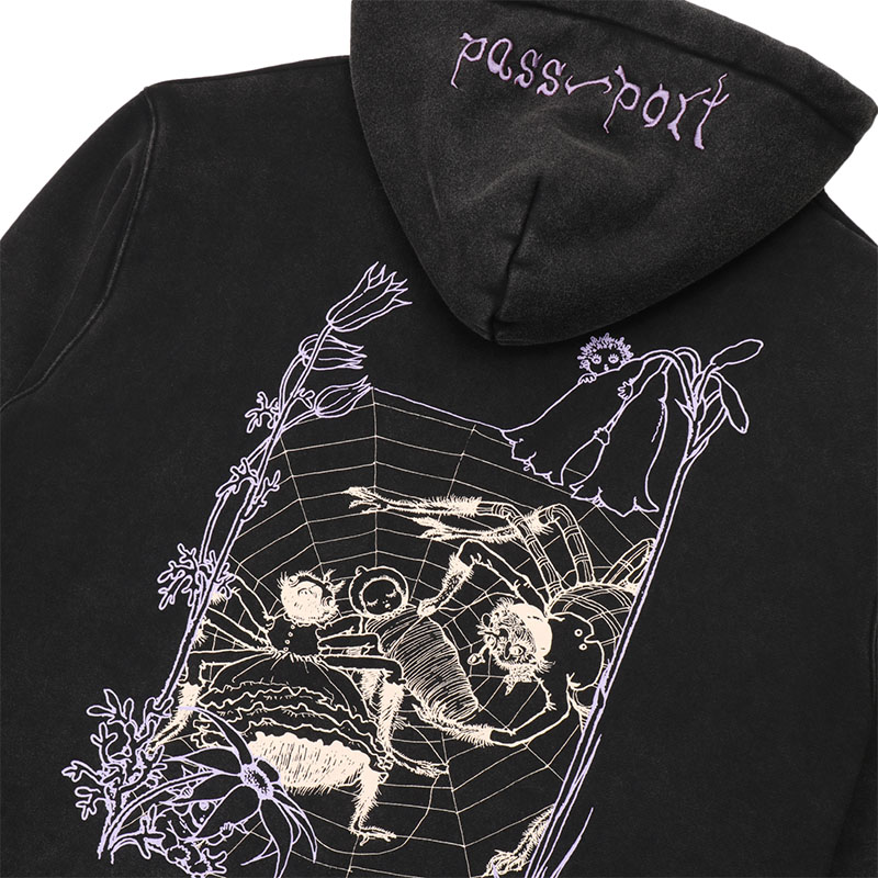 PASS PORT(パスポート)/ WEBBED BED ZIP HOODIE -2COLOR-