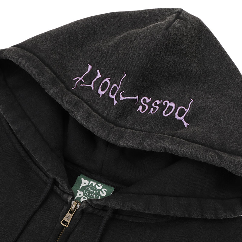 PASS PORT(パスポート)/ WEBBED BED ZIP HOODIE -2COLOR-