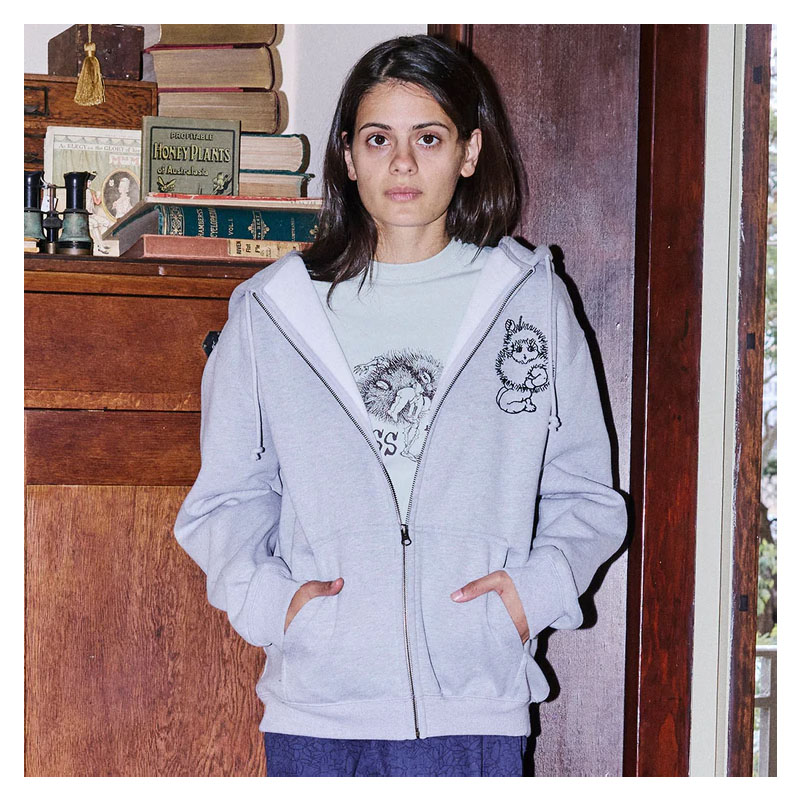 PASS PORT(パスポート)/ WEBBED BED ZIP HOODIE -2COLOR-