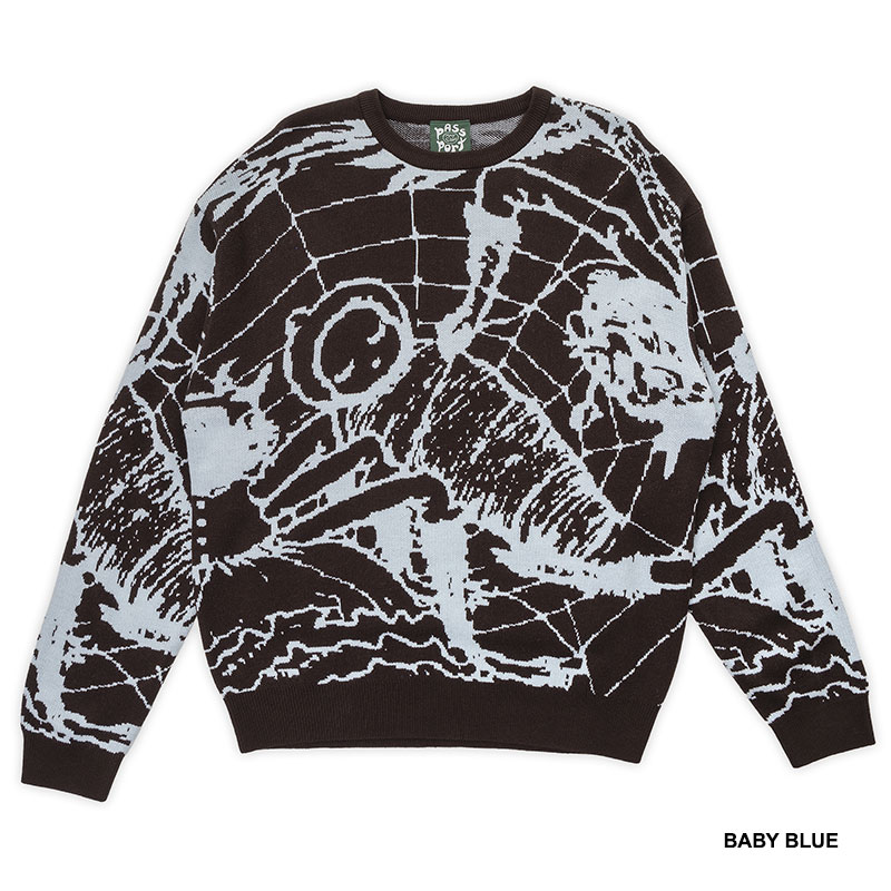 PASS PORT(パスポート)/ WEBBED BED KNIT SWEATER -2COLOR-