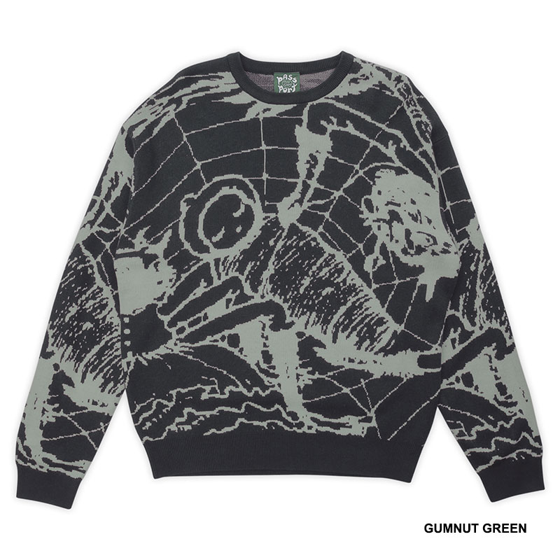 PASS PORT(パスポート)/ WEBBED BED KNIT SWEATER -2COLOR-