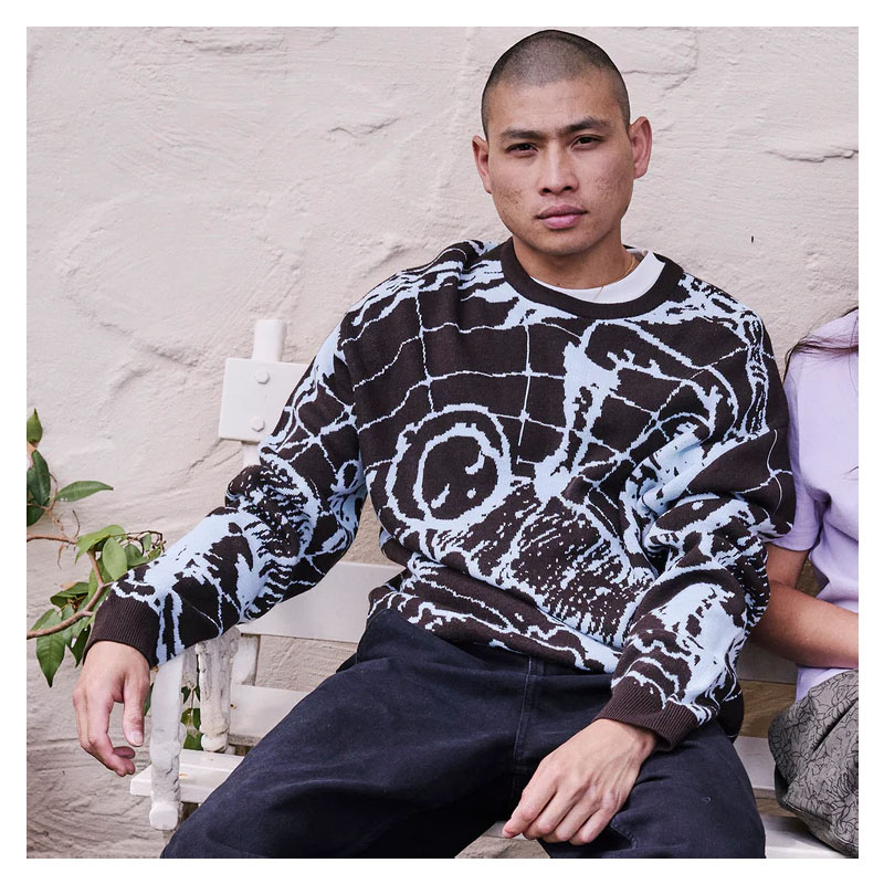 PASS PORT(パスポート)/ WEBBED BED KNIT SWEATER -2COLOR-