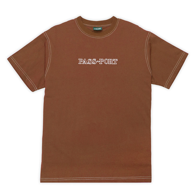 PASS PORT(パスポート)/ Official Organic Tee -2.COLOR-(BROWN)