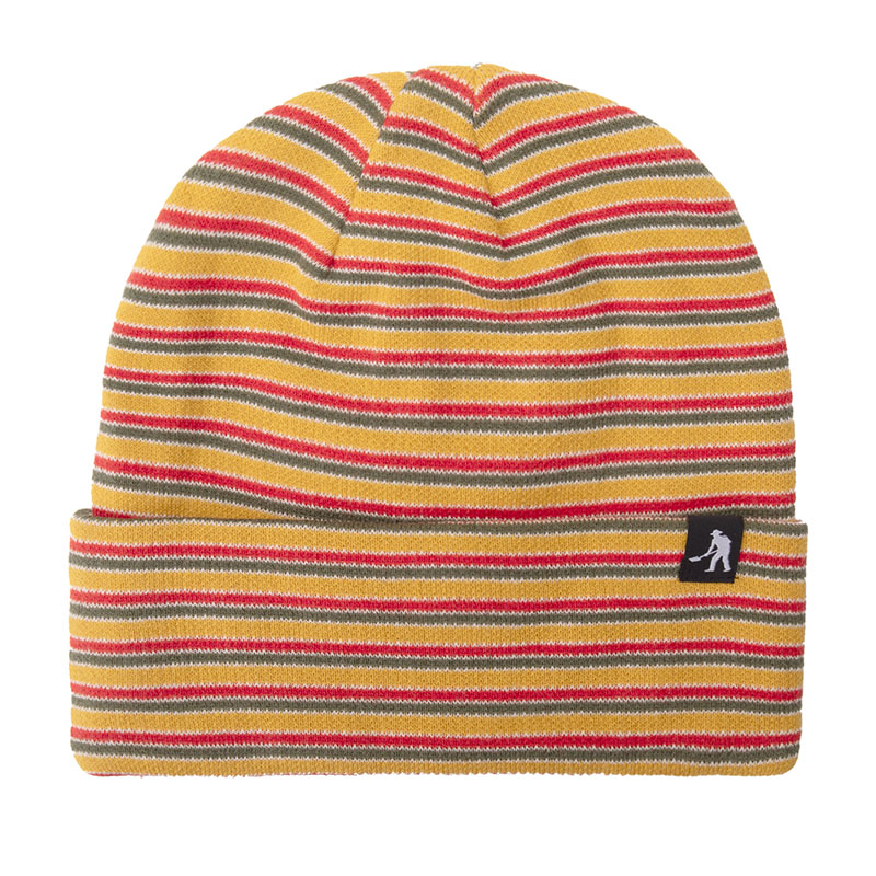 PASS PORT(パスポート)/ Organic Cotton Stripe Knit Beanie -3.COLOR-(MUSTARD)