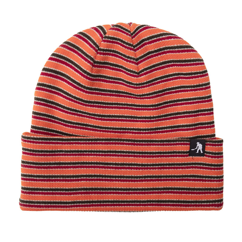 PASS PORT(パスポート)/ Organic Cotton Stripe Knit Beanie -3.COLOR-(ORANGE)